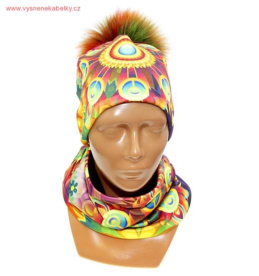 Čepice dámská - Maskáč modrý bez bambule