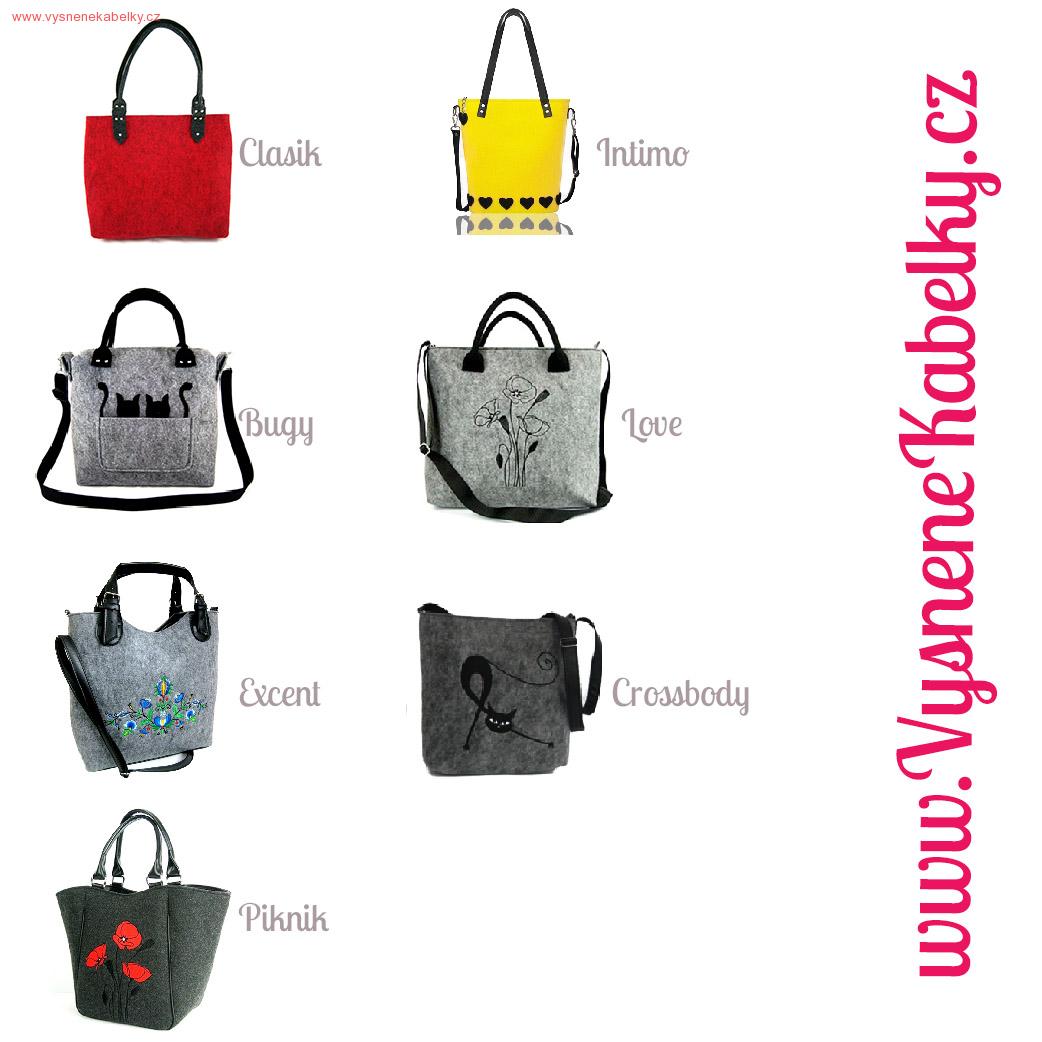 Kabelka Crossbody vlčí máky černé na sv. šedé